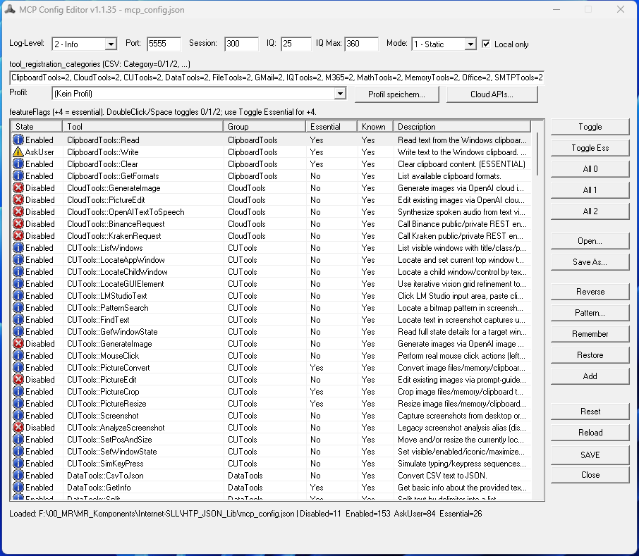 SindByte configuration interface