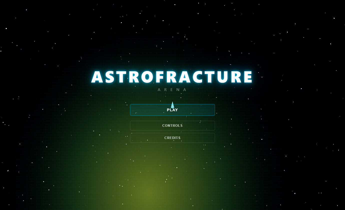 Hauptmenü von AstroFracture Arena